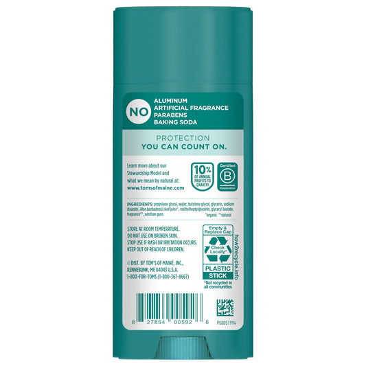 Tom’s of Maine Clean Coast Aluminum Free Natural Deodorant For Women & Men | Goes on Clear | Odor & Wetness Protection | Naturally Derived and Moisture-Locking Ingredients | 3.25 oz 3.25 Ounce (Pack of 1) by Anti Spier