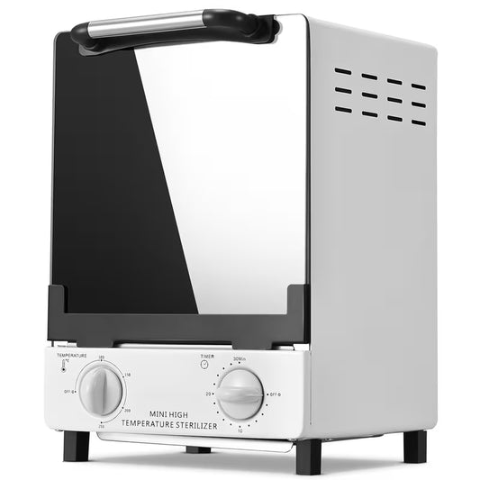 High Temperature Sterilizer, Large Capacity Dry Heat Stainless Steel Sterilizer with Temp And Timer Control, Max Timing 60min, Max Temperature 250 Celsius Or 482 Fahrenheit, with Stainless Trays, 110V Power by Anti Spier