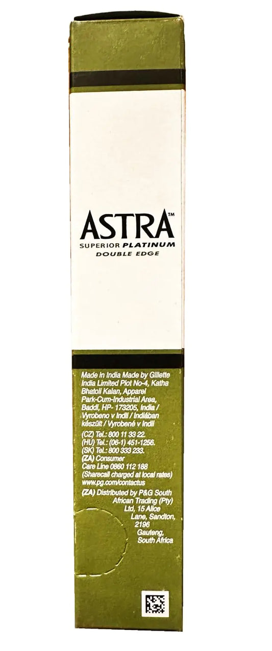 Astra Platinum Double Edge Safety Razor Blades,100 Blades (20 x 5) 100 Count (Pack of 1) by Anti Spier