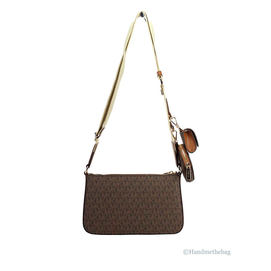 Michael Kors Jet Set Brown PVC Tech Crossbody Bag by Anti Spier