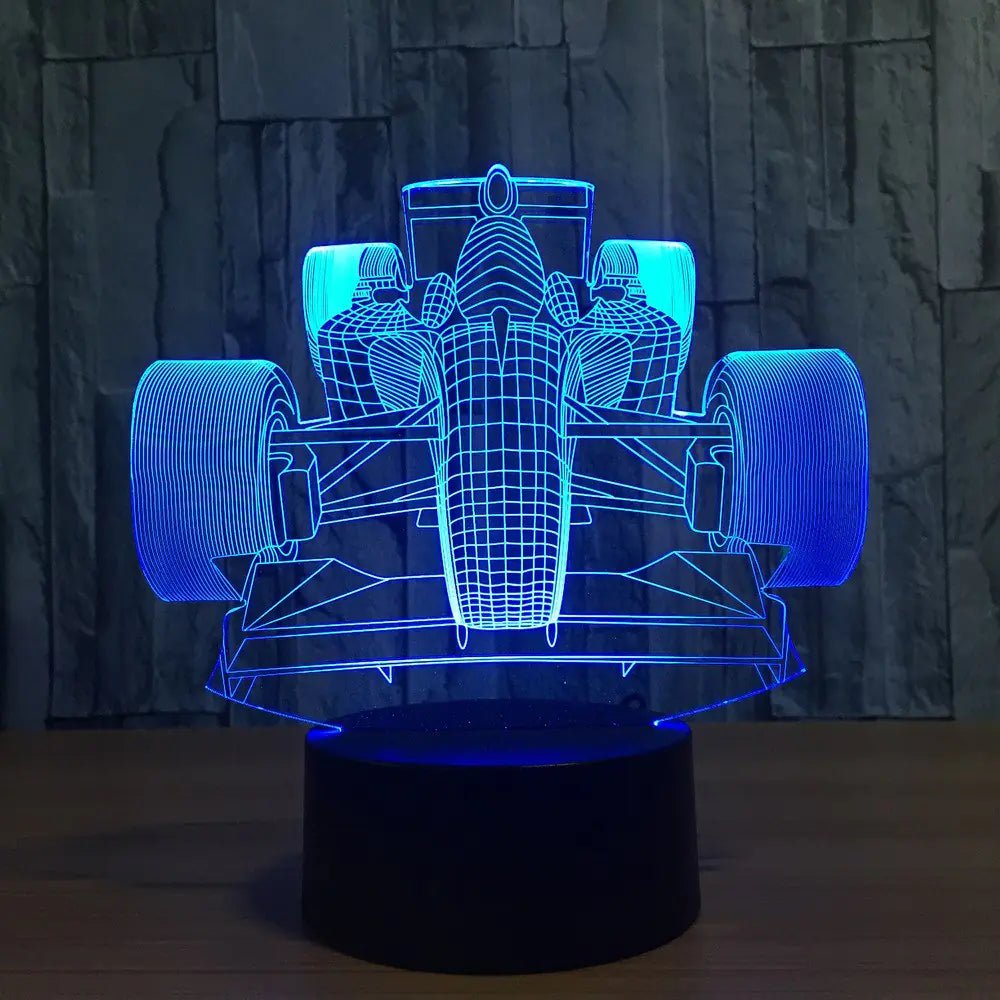 3D Racing LED Touch Control Night Light Decor Lamp by Anti Spier