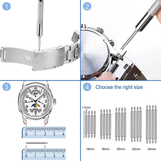 JOREST Watch Battery Replacement Kit, Watch Repair Screwdriver, Watch Band Replacement tool, Watch Wrench Back Remover, Watch Case Opener, Watch Back Remover Holder, Spring bar, Tweezers by Anti Spier