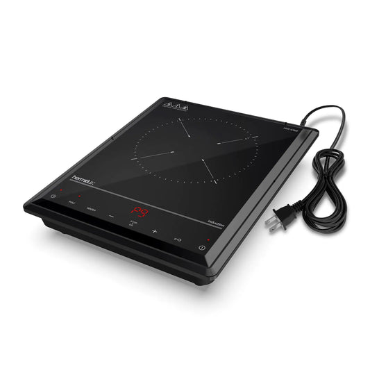 Hermitlux Induction Cooktop 1800W Fast Heating Portable Hot Plate 9 Power Levels Induction Burner with Easy Clean Glass Sensor Touch & Child Lock by Anti Spier