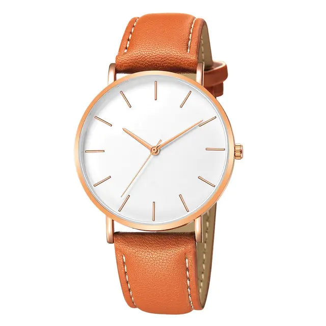 Simple Leather Men's Luxury Watches by Anti Spier