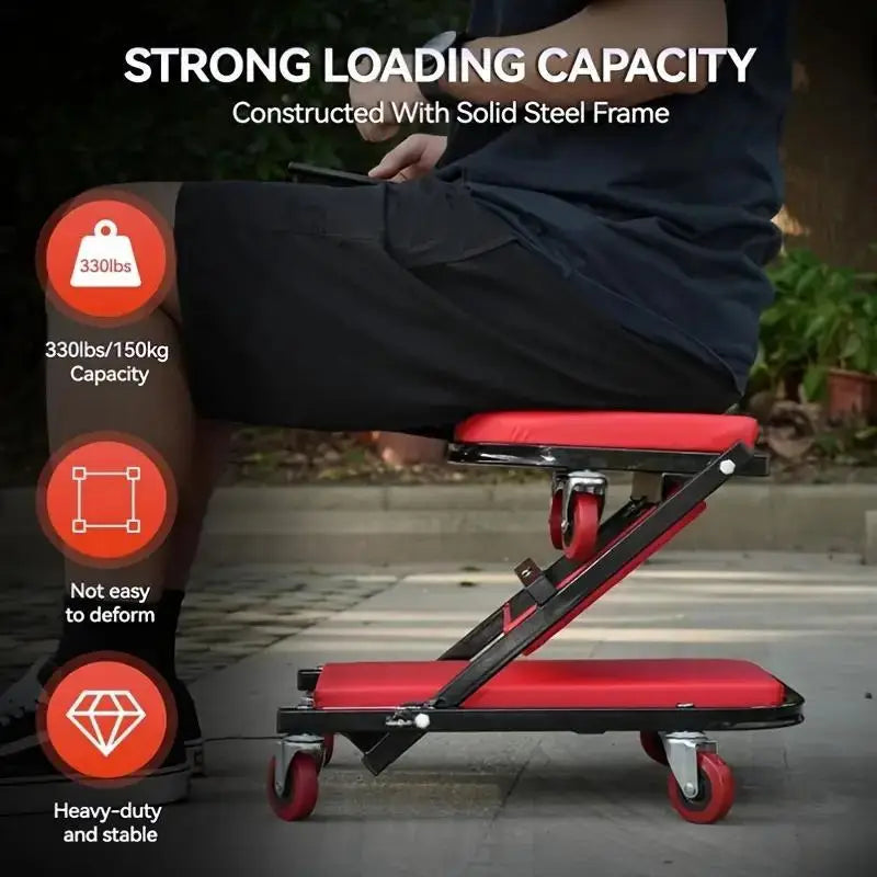 36-Inch Outdoor Z-Shaped Crawling Chair, an Adjustable Load Board Folding Vehicle Crawling Kit, And a Mechanical Crawler with 6 Wheels Measuring 2.5 Inches by Anti Spier