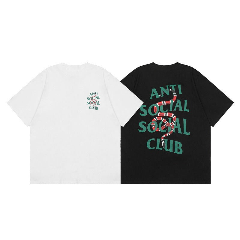 ANTI SOCIAL SOCIAL CLUB High Street Scorpion Snake Tiger alphabet print casual short sleeve T-shirt by Hypersku