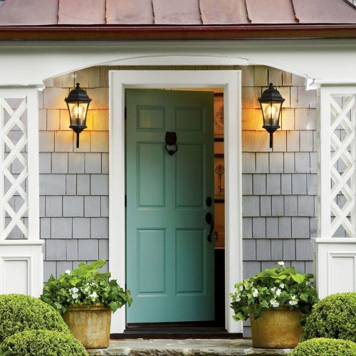 Outdoor Waterproof Glass Retro Wall Light Support Many Types Of Bulbs -2 Packs With Light Sensing by Anti Spier