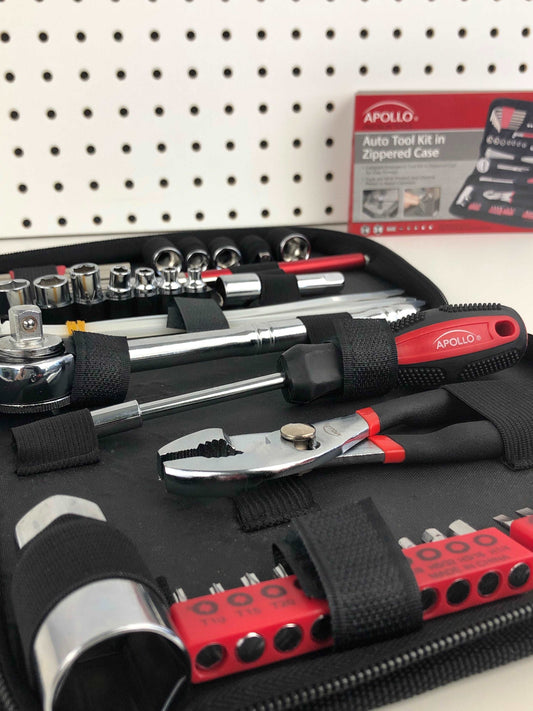 56 Piece SAE Auto Tool Set In Zipper Case - DT9774 by Apollo Tools