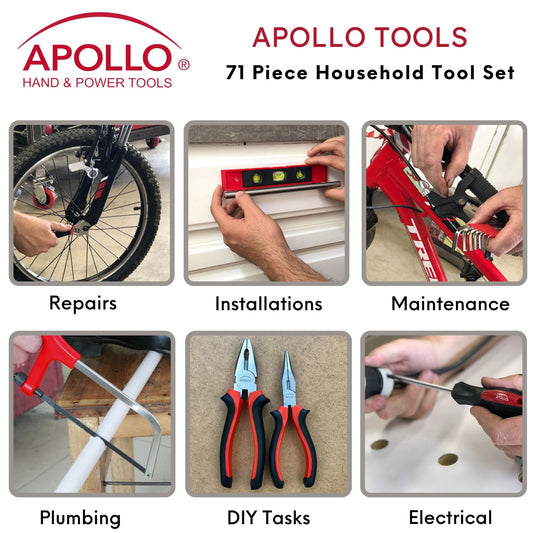 71 Piece Household Tool Kit - DT0204 by Apollo Tools