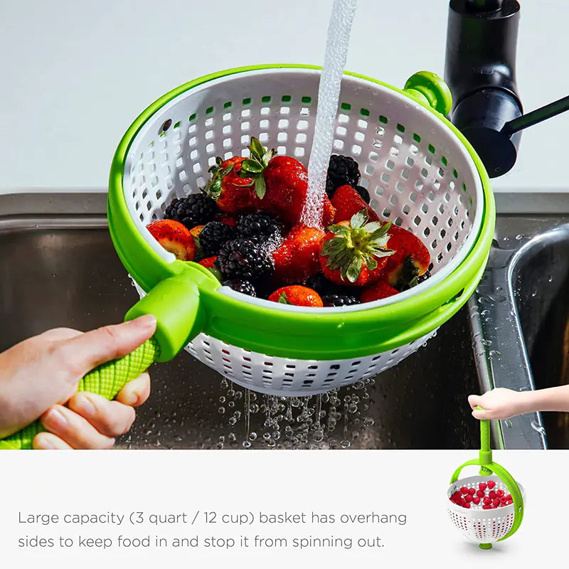 Scratch Resistant Nylon Salad Spinner Colander by Anti Spier