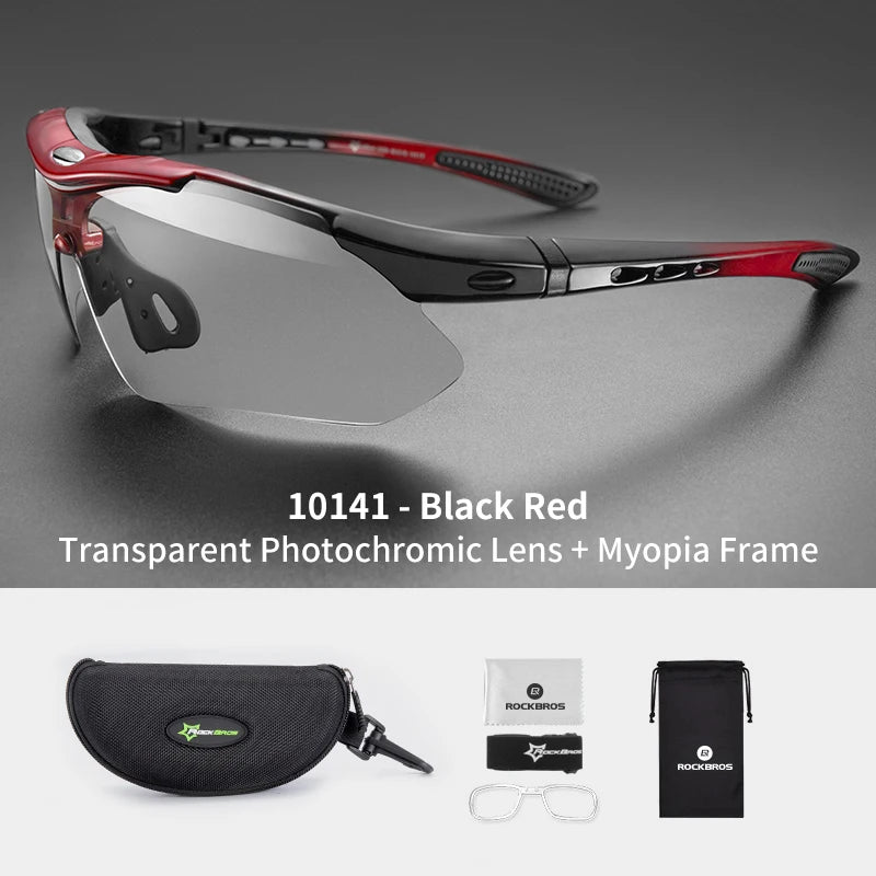 ROCKBROS Photochromic Cycling Glasses Bicycle UV400 Sports Eyewear Ultralight Riding MTB Sunglasses Men Fishing Bike Equipment by Anti Spier