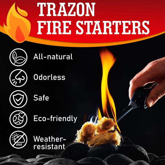Fire Starters for Indoor Fireplace Campfires Wood Stove Grill Charcoal Chimney by Anti Spier