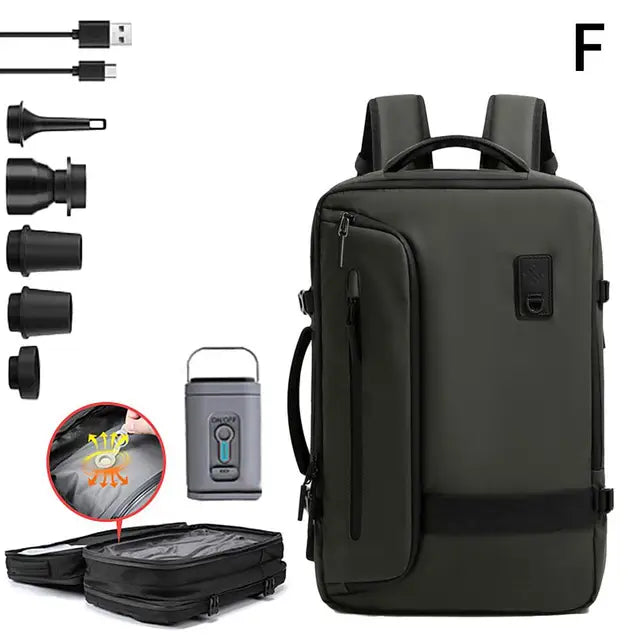 Multi-Functional Expandable Backpack with Vacuum Storage by Anti Spier