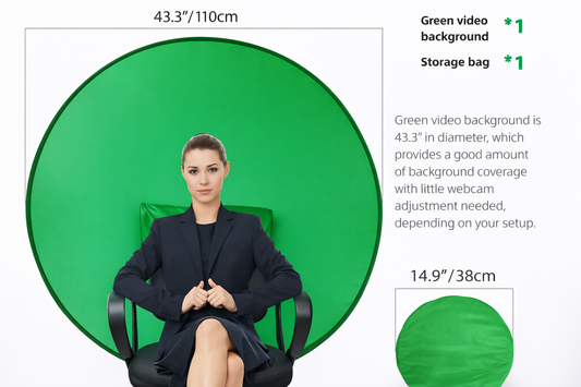 Folding studio live broadcast room props background frame green screen, suitable for photography, e-sports games, speeches, company meetings, home office and other scenes by Anti Spier