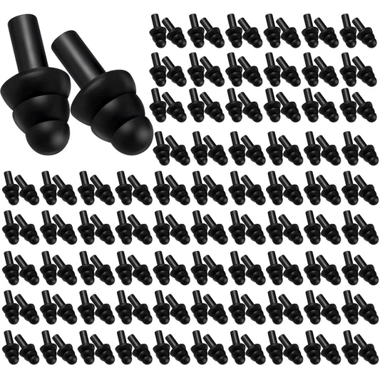 TrelaCo 200 Pairs Silicone Ear Plugs Soft Reusable Waterproof Ear Plugs for Sleeping Noise Swimming Hearing Protection Earplugs Shooting Construction Hunting Music Concerts (Black) by Anti Spier