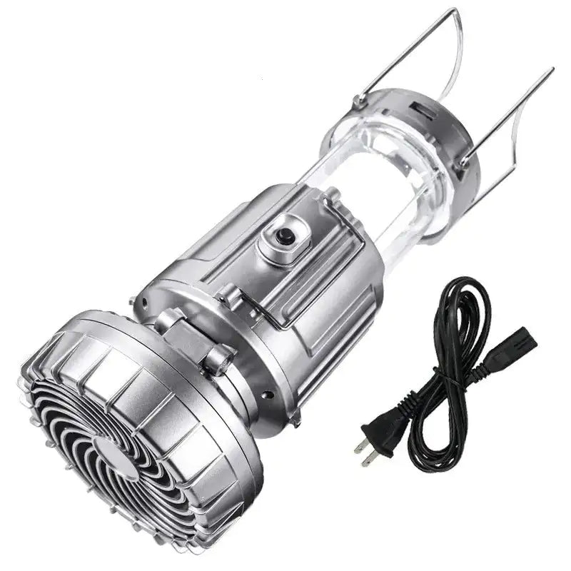 Portable Outdoor Solar LED Lights Waterproof Lantern with Fan by Anti Spier