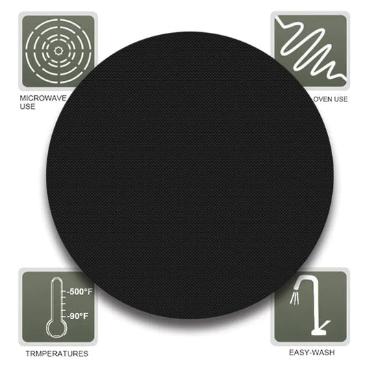 High-Temperature Non-Stick Round BBQ Mat 15.75” by Anti Spier