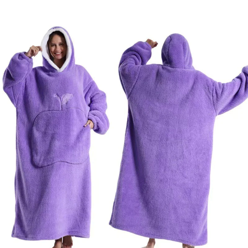 Lengthened Solid Color Home Lazy Clothes by Anti Spier