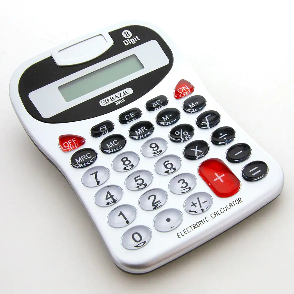 8-Digit Silver Desktop Calculator w/ Tonecalc by Anti Spier