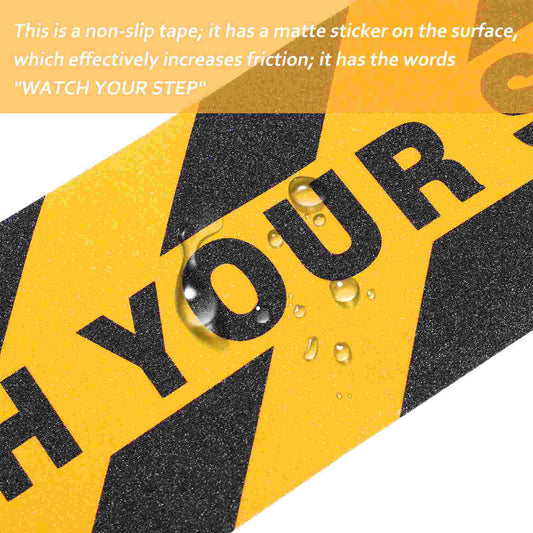 2 Pcs Sticker Red Reflective Tape Warning The Sign Safety Stickers Floor Adhesive Watch Your Step by Anti Spier