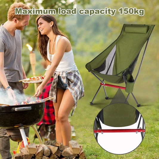 Outdoor Camping Ultralight Folding Chair Travel Chair Fishing BBQ Hiking Strong High Load 150kg Beach Oxford Cloth Fishing Chair by Anti Spier