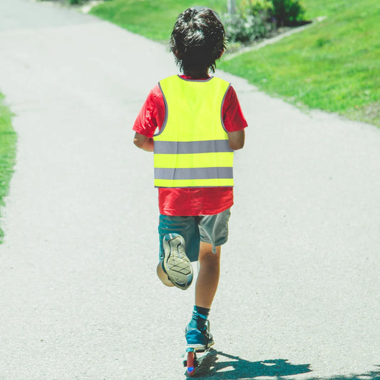 Kid Safety Vest Outdoor Night Reflective Waistcoat for Kid Child Boy Girl (Yellow M Size) Reflective Safety Vest by Anti Spier