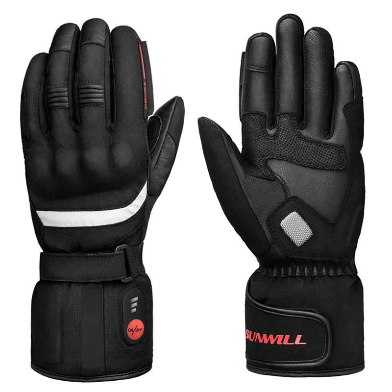 Savior Heat Winter Motorcycle Heated Gloves 7.4V Safe Outdoors Sports Electric Heating Waterproof Windproof KNUCKLE EN13594 by Anti Spier