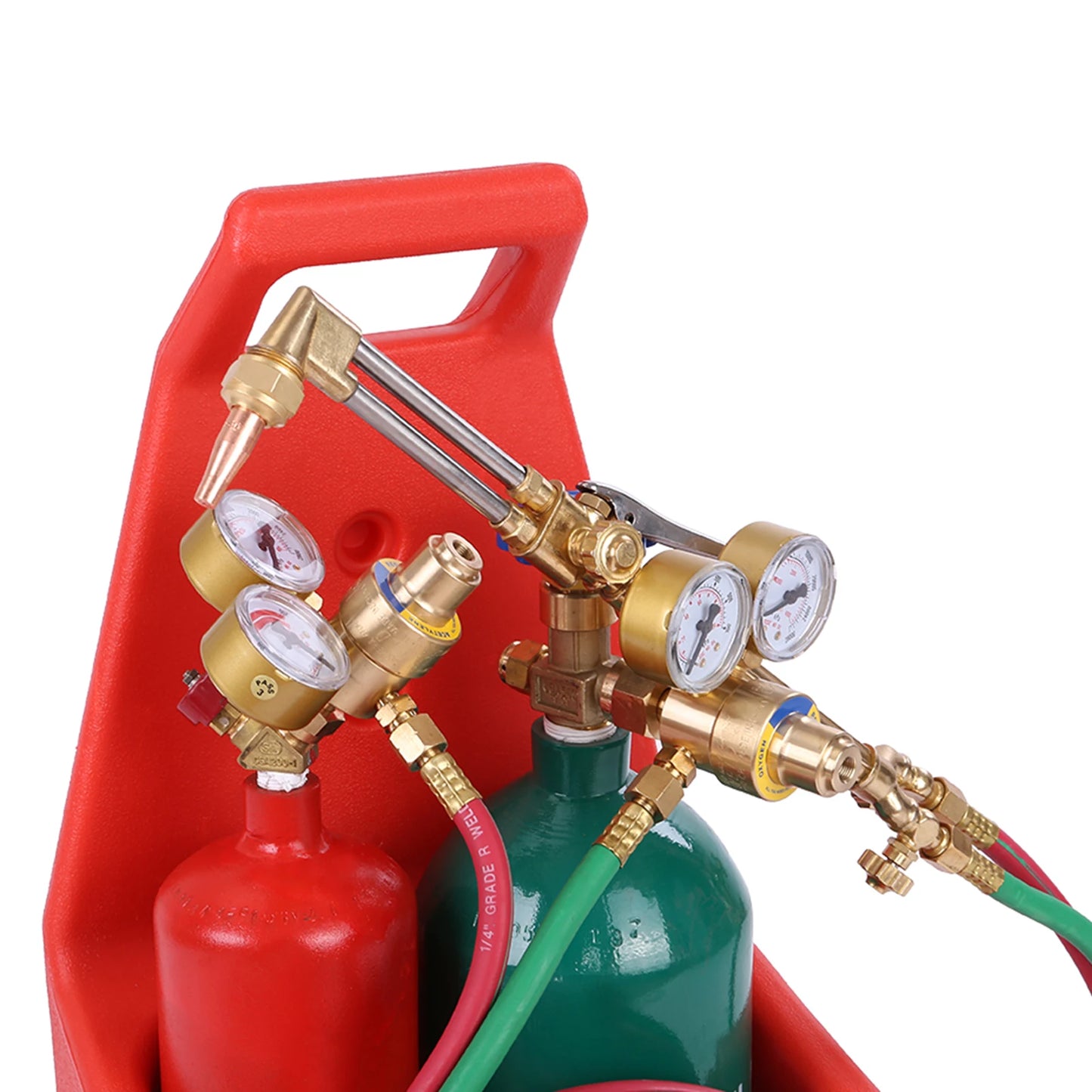 Portable Oxyacetylene Welding And Cutting Torch Kit With Long Pipe Brass Nozzle Welding Cutting Torch Soldering Equipment Kit by Anti Spier