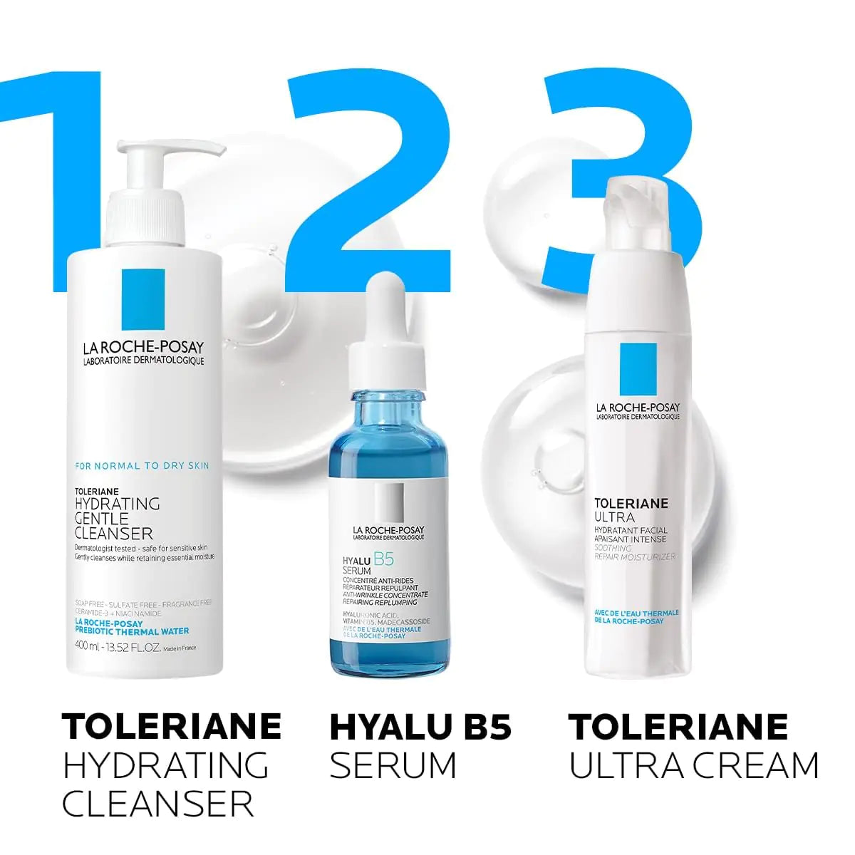 La Roche-Posay Hyalu B5 Pure Hyaluronic Acid Serum for Face, with Vitamin B5, Anti-Aging Serum for Fine Lines and Wrinkles, Hydrating Serum to Plump and Repair Dry Skin, Safe on Sensitive Skin 1 Fl Oz (Pack of 1) by Anti Spier
