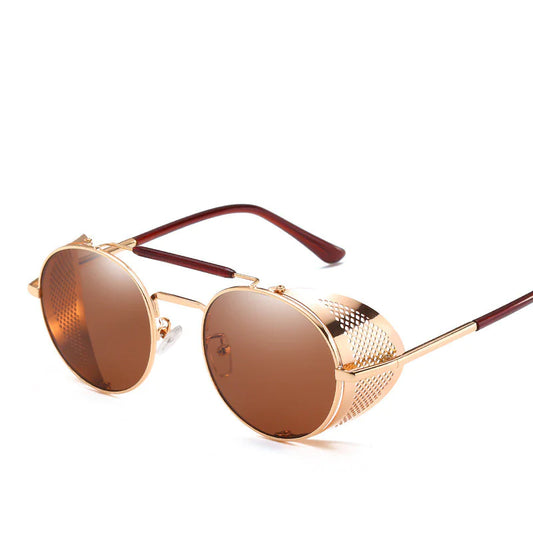 Windshield Round Retro Colored Reflective Sunglasses by Anti Spier