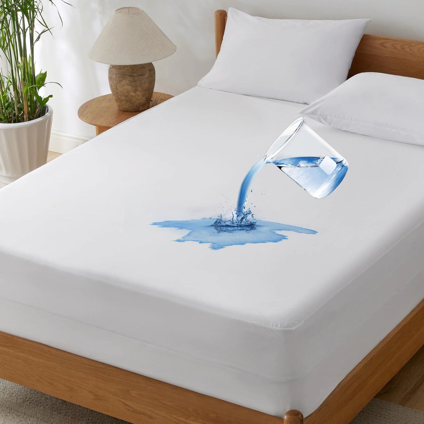 Bedsure Waterproof Mattress Protector Full Size Zippered Mattress Encasement for Bed Breathable & Noiseless Mattress Cover Six-Sided 15 inches Deep by Anti Spier
