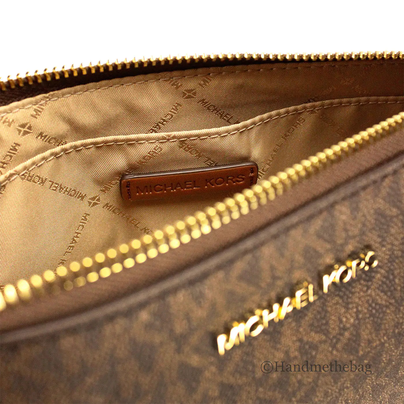 Michael Kors Jet Set Brown PVC Tech Crossbody Bag by Anti Spier