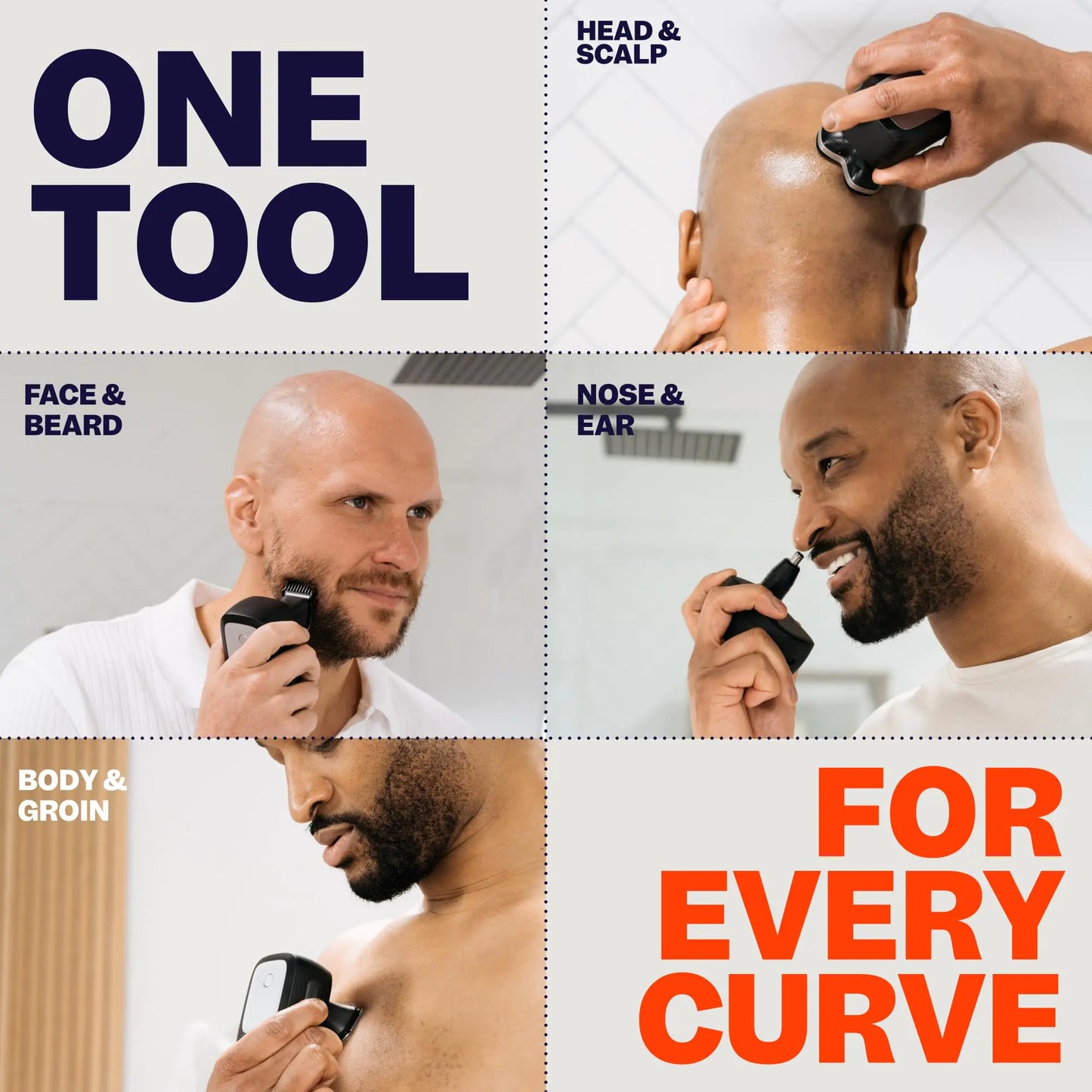 Freebird FlexSeries Pro Electric Head Shaver - Fast Smooth Head Shaver, Wet/Dry Shaving, Anti-Pinch, Rotary Electric Razor, USB Rechargeable, Cordless, 4 Flexible Blades, Ideal Gifts for Bald Men by Anti Spier