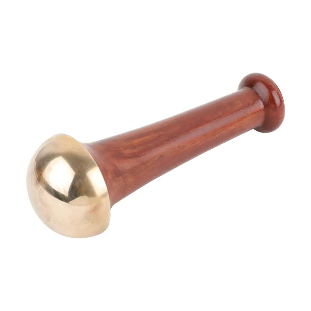 HealthAndYoga™ FootEase Kansa Vatki Stick - Ayurveda Bronze Foot Massager with Wooden Handle -Ancient Detox Pain Relief –Rough Surface for Exfoliation -Eases Tiredness and Relaxes Feet(Stick - Flamed) by Anti Spier