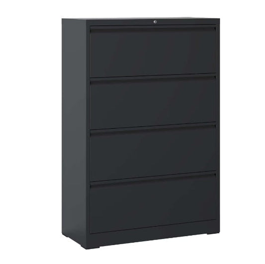 Horizontal Metal Lockable Filing Cabinet 4 Drawers by Anti Spier