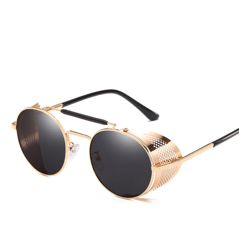 Windshield Round Retro Colored Reflective Sunglasses by Anti Spier