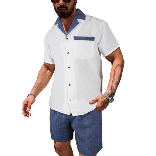 Men's short-sleeved shirt, Hawaiian print casual shirt, men's beach shirt by Hypersku