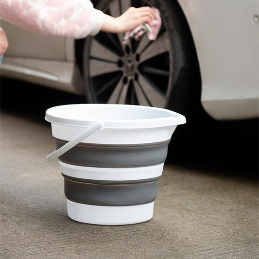 Collapsible bucket Portable retractable plastic home portable thickened travel outdoor car wash bucket Fishing bucket by Hypersku