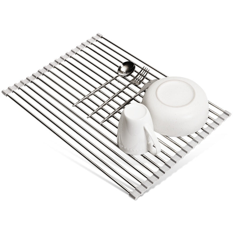 Drainer Rack 18L Large Silicone Water Filter Shelf, Kitchen Sink, Shelf, Sink Roller Shutter, Foldable Drain Shelf by Anti Spier
