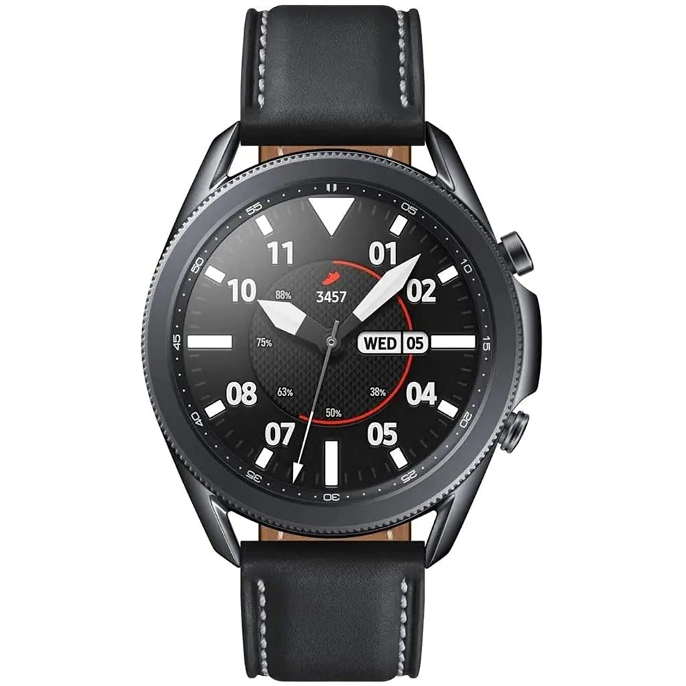 Samsung Galaxy Watch3 2020 Smartwatch (Bluetooth + Wi-Fi + GPS) International Model (Black 45mm) (Renewed) by Anti Spier