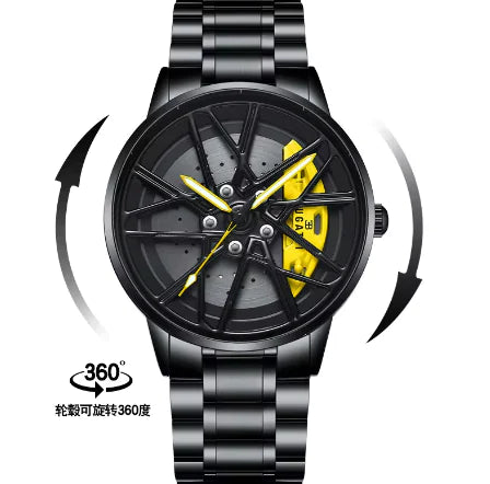 Car Wheel Hub Rim Watch by Anti Spier