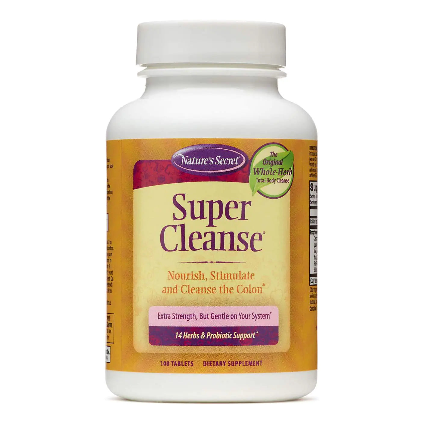 Super Cleanse by Natures Secret | Herbal and Probiotic Support 100 Tablets by Anti Spier