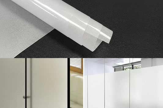 Frosted Glass Privacy Window Film for Offices - Static Cling Light Control by Anti Spier