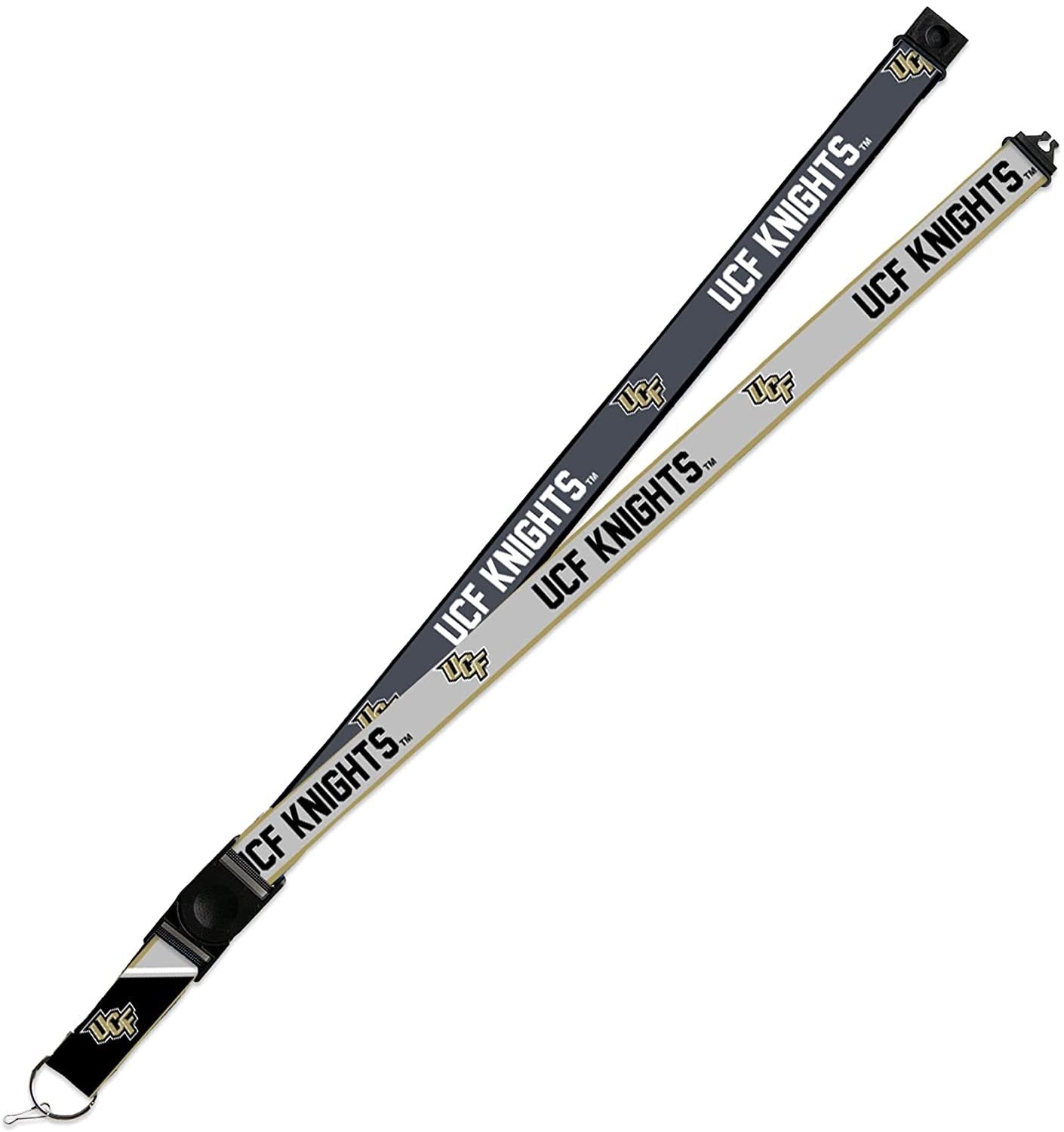 Central Florida Knights UCF Lanyard Keychain 2-sided Breakaway Clip GRAY University of by Fielders Choice