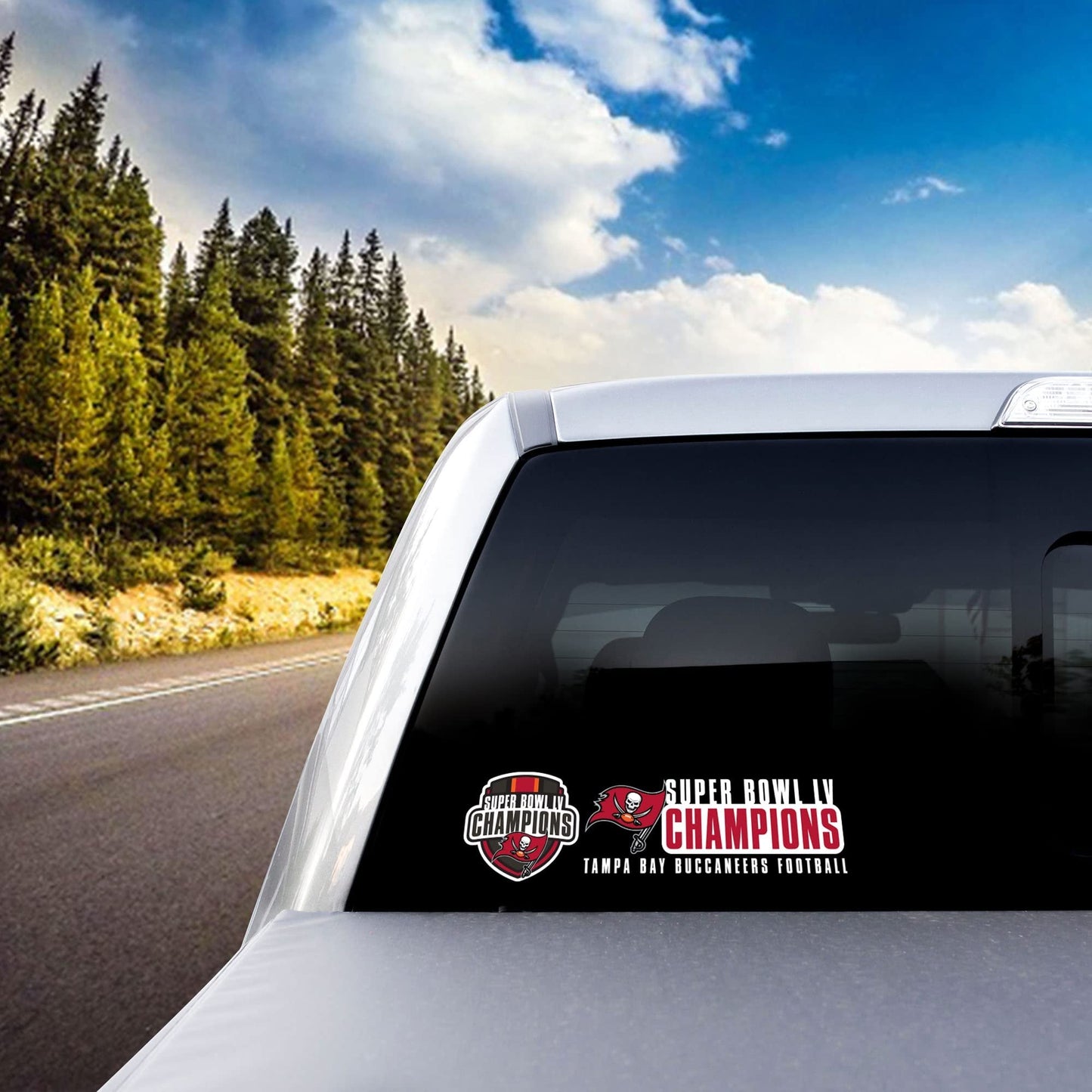 FANMATS 30763 Tampa Bay Buccaneers 2021 Super Bowl LV Champions 2 Piece Team Slogan Decal Sticker Set by Fielders Choice