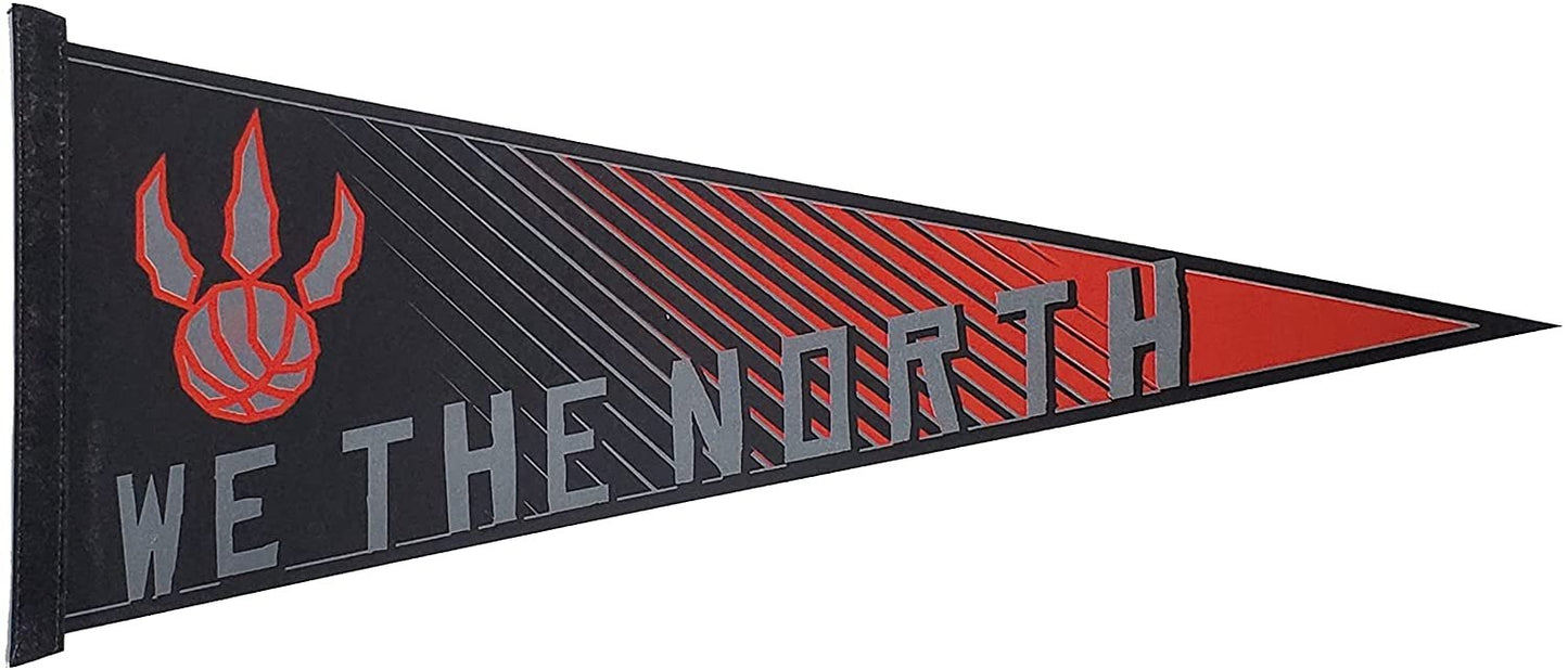 Toronto Raptors Pennant Soft Felt Pennant, We The North Design, 12x30 Inch, Easy To Hang by Fielders Choice