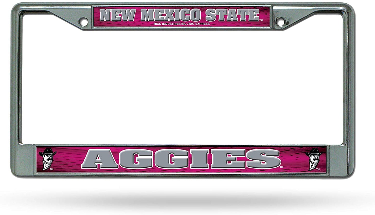 New Mexico State University Aggies Premium Metal License Plate Frame Chrome Tag Cover, 12x6 Inch by Fielders Choice