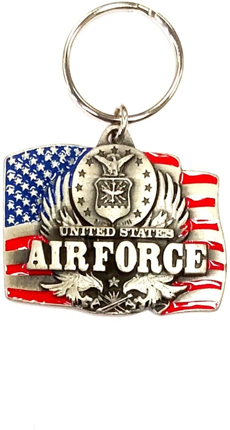 Air Force Heavy Duty Metal Pewter Keychain United States US Military by Fielders Choice