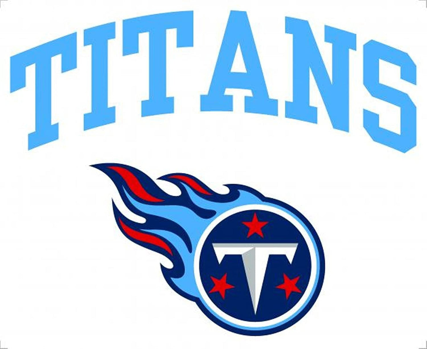 Tennessee Titans 12" ARCHED Decal Flat Vinyl Reusable Repositionable Auto Home Football by Fielders Choice