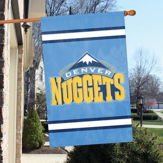 Denver Nuggets House Banner Flag Applique Embroidered Double Sided 44 x 28 by Fielders Choice